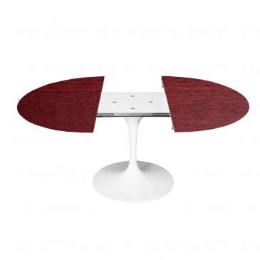 Extendable oval Tulip wooden table